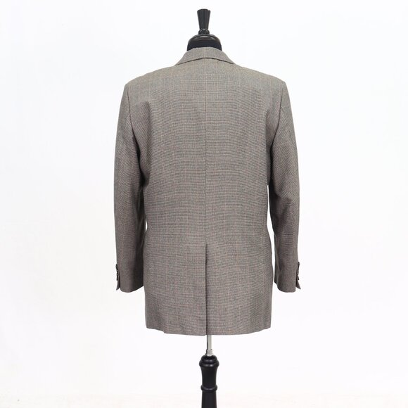 Club Room 44L Brown Check 2-Button Sport Coat Blazer Jacket P536 - Picture 7 of 10